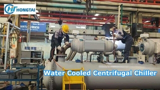 Processo di saldatura e assemblaggio di tubazioni di precisione del refrigeratore centrifugo raffreddato ad acqua